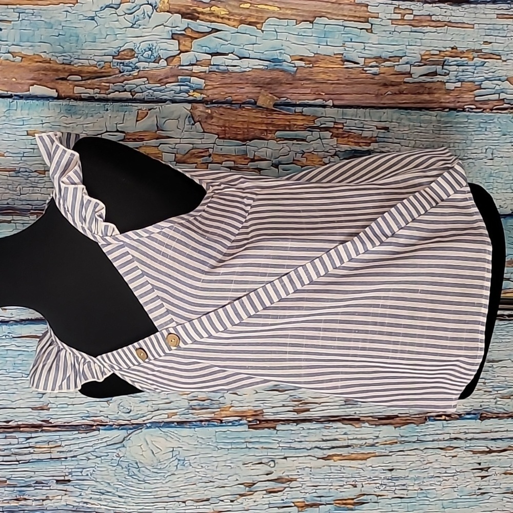 Shein Striped Ruffle Trim Blouse - Picture 7 of 12